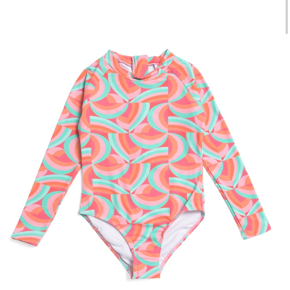Snapper rock girls geometric melon swim